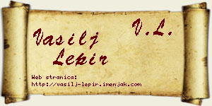 Vasilj Lepir vizit kartica